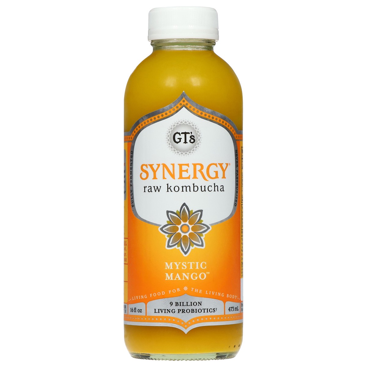 slide 1 of 14, GT's Raw Mystic Mango Kombucha 16 fl oz, 16 fl oz