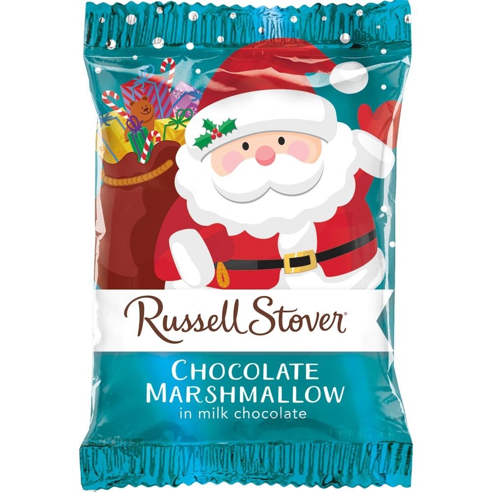 slide 1 of 1, Russell Stover Chocolate Marshmallow Santa in Milk Chocolate, 1 oz