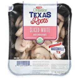 H-E-B Organics Texas Roots Sliced White Mushrooms