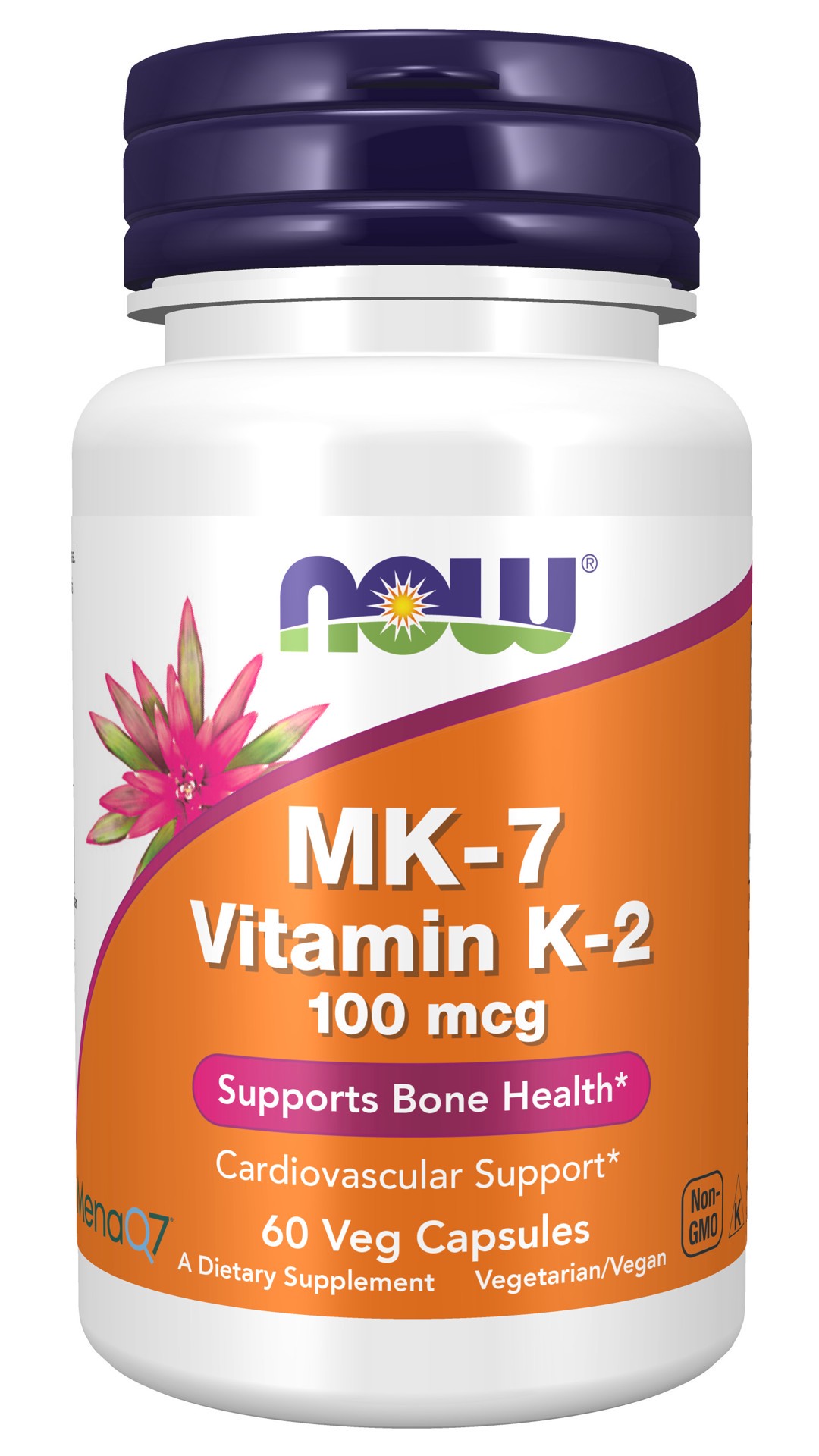 slide 1 of 4, NOW MK-7 Vitamin K-2 100 mcg - 60 Veg Capsules, 60 ct