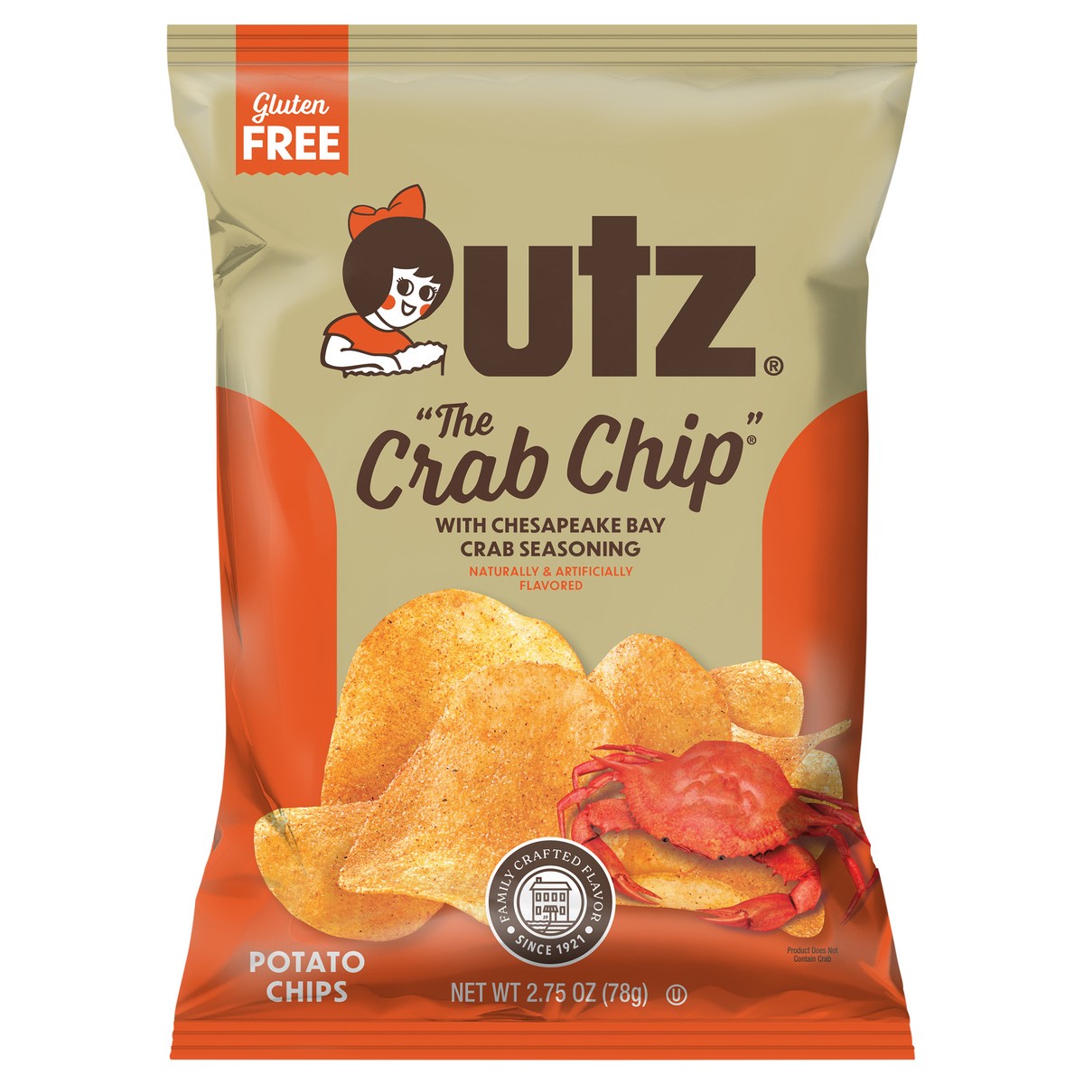 slide 1 of 7, Utz 2.75 oz Utz "Crab Chip" Potato Chips, 2.75 oz