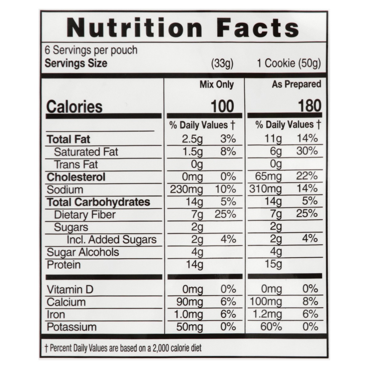 slide 2 of 9, Performance Inspired Nutrition Cookie Mix 6.87 oz, 6.87 oz