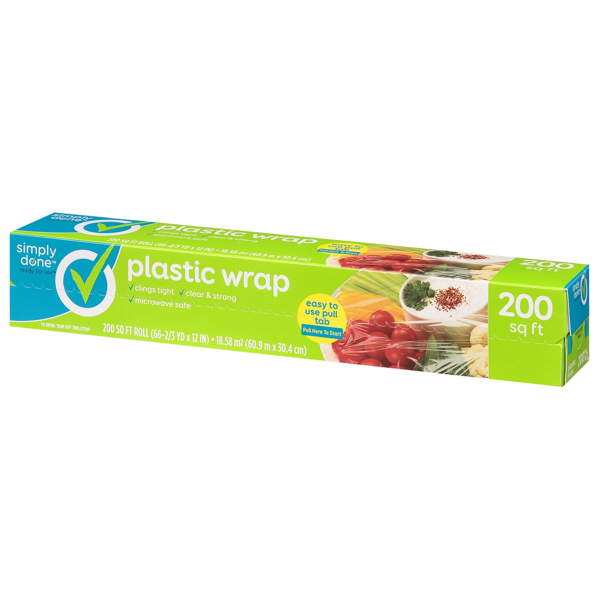 slide 8 of 9, Simply Done Plastic Wrap 200 SQ FT, 1 ct