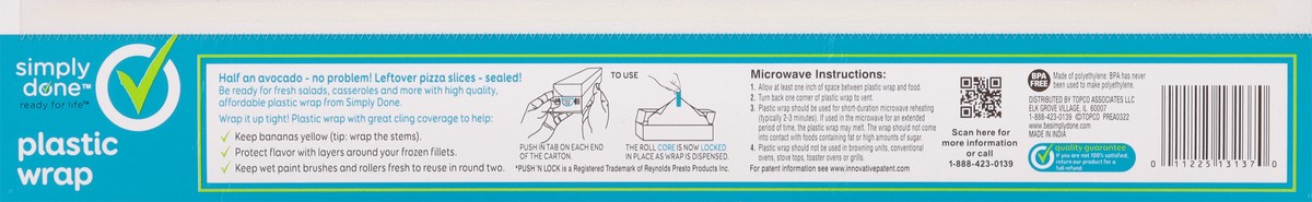 slide 9 of 9, Simply Done Plastic Wrap 200 SQ FT, 1 ct