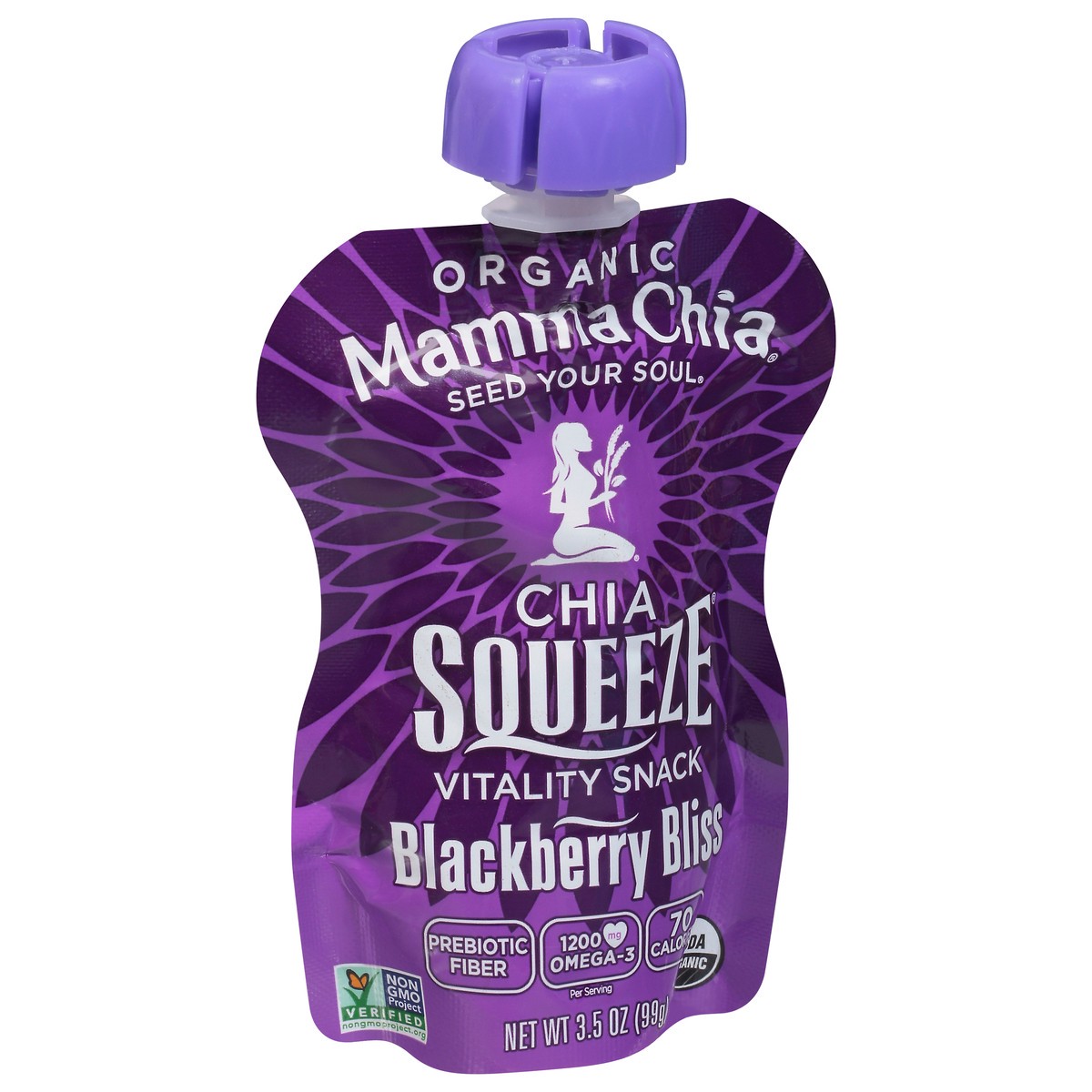 slide 2 of 9, Mamma Chia Chia Squeeze Vitality Snack Blackberry Bliss, 3.5 oz