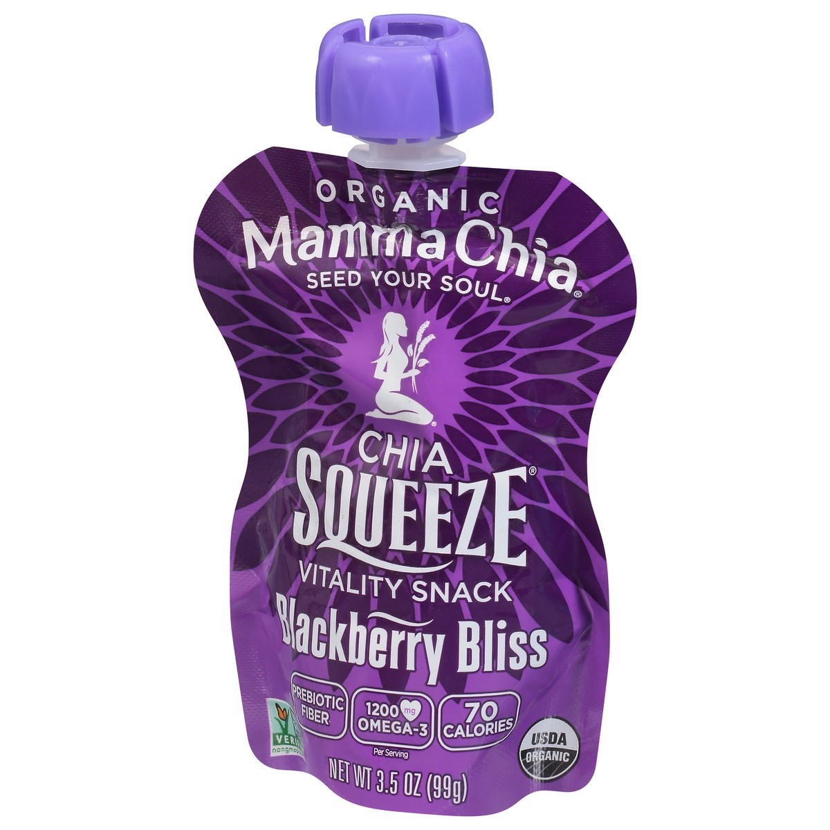 slide 3 of 9, Mamma Chia Chia Squeeze Vitality Snack Blackberry Bliss, 3.5 oz