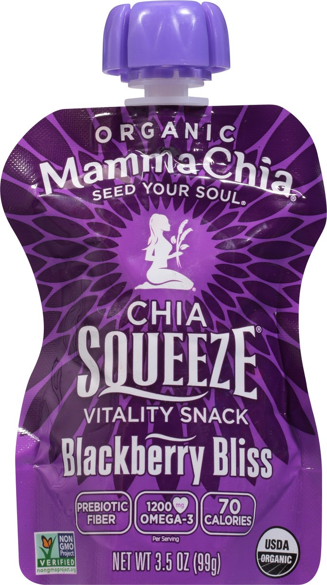 slide 6 of 9, Mamma Chia Chia Squeeze Vitality Snack Blackberry Bliss, 3.5 oz