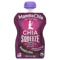 Mamma Chia Chia Squeeze Organic Blackberry Bliss Vitality Snack 3.5 oz