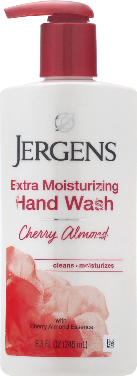 slide 10 of 12, Jergens Extra Moisturizing Hand Soap, Liquid Hand Soap Dispenser with Jergens Cherry Almond Scent, Hand Wash For Dry Hands, 8.3 Oz, 