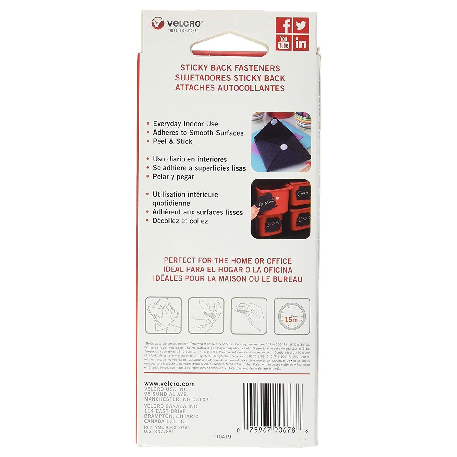 slide 6 of 9, Velcro Brand Sticky Back Tape, 5ft., 5 ft