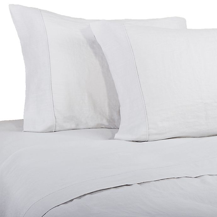 slide 1 of 1, Wamsutta Vintage Washed Linen Percale Twin Sheet Set - Silver, 1 ct