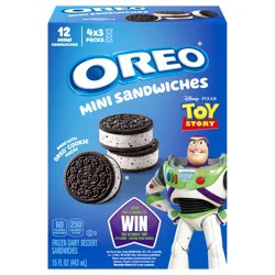 Oreo Mini Sandwiches Frozen Dairy Dessert, 12ct, 4x3 Packs