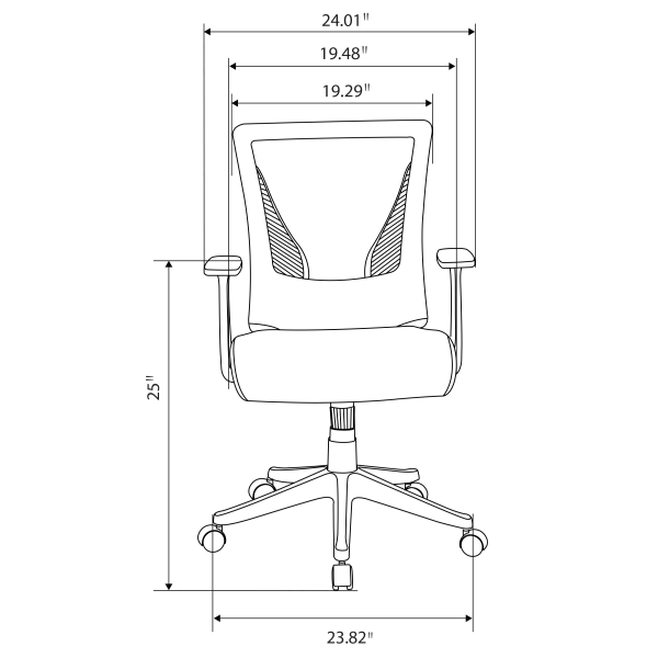 slide 8 of 10, Realspace Radley Mesh Mid-Back Task Chair, Black, Bifma Compliant, 1 ct