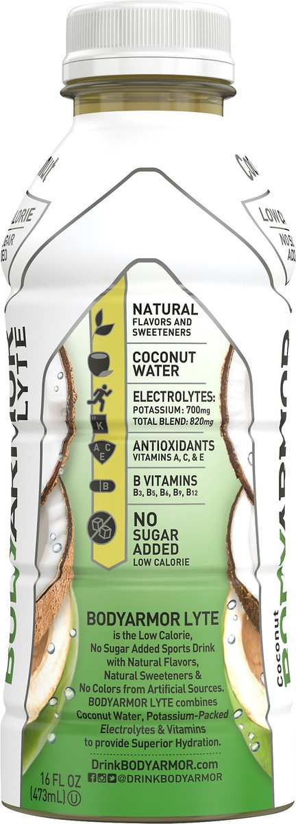 slide 6 of 8, BODYARMOR Lyte No Sugar Added Coconut Sports Drink - 16 oz, 16 oz