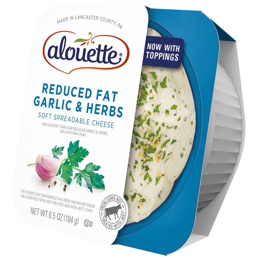 slide 2 of 7, Alouette Reduced Fat Garlic & Herb Spread 6.5 oz, 6.5 oz