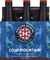 Highland Brewing Company Company Cold Mountain Spiced Winter Ale Beer 6 ea