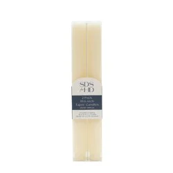 Sewing Down South Tight Rib Taper Candles, Velvet Vanilla - Ivory