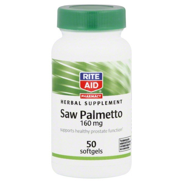 slide 1 of 2, Rite Aid Pharmacy Saw Palmetto Softgels, 160mg, 50 ct