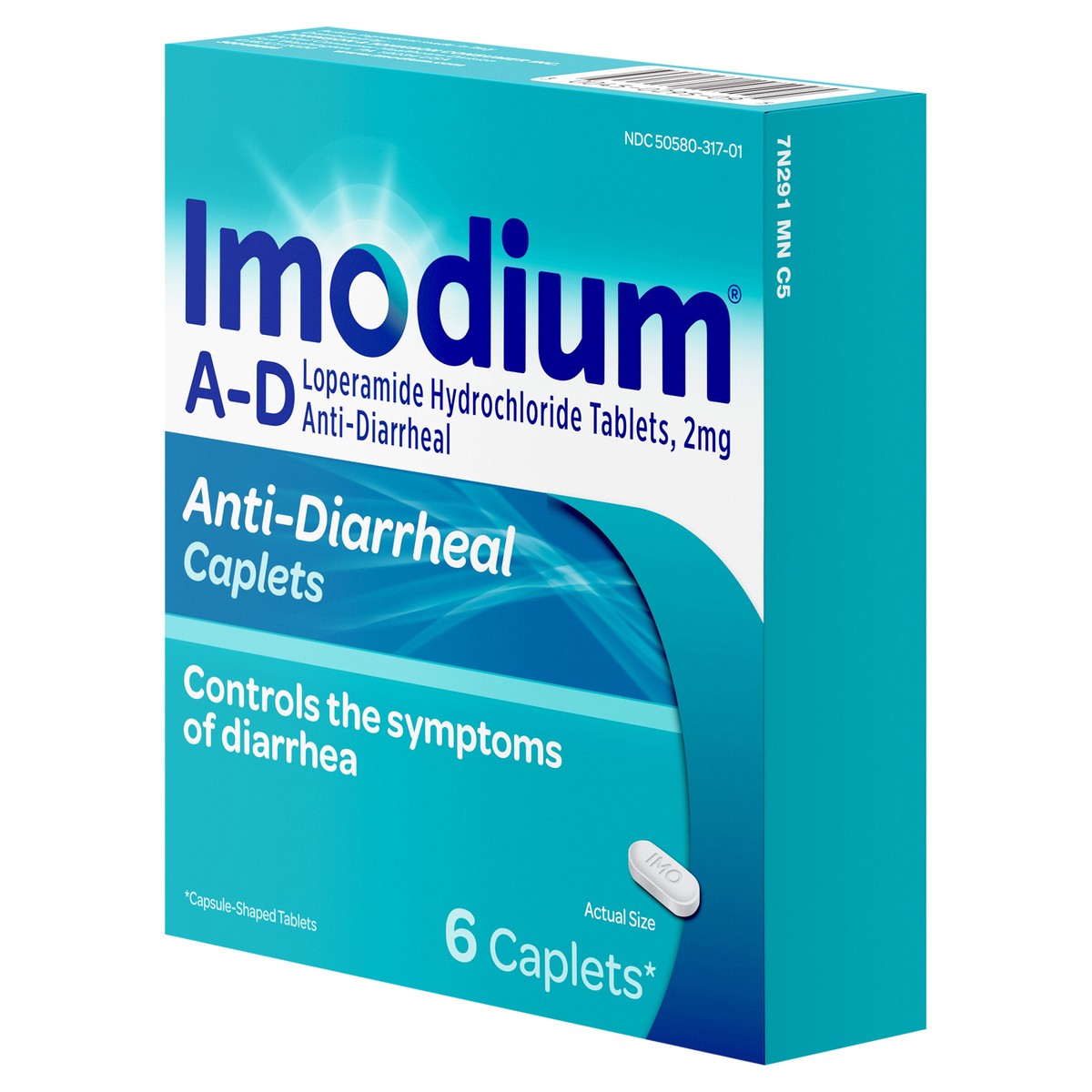 slide 2 of 8, Imodium A-D Diarrhea Relief Caplets with Loperamide Hydrochloride, Anti-Diarrheal Medicine to Help Control Symptoms of Diarrhea Due to Acute, Active & Traveler's Diarrhea, 6 ct., 6 ct