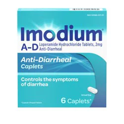 Imodium A-D Diarrhea Relief Caplets, Loperamide Hydrochloride, 6 ct.