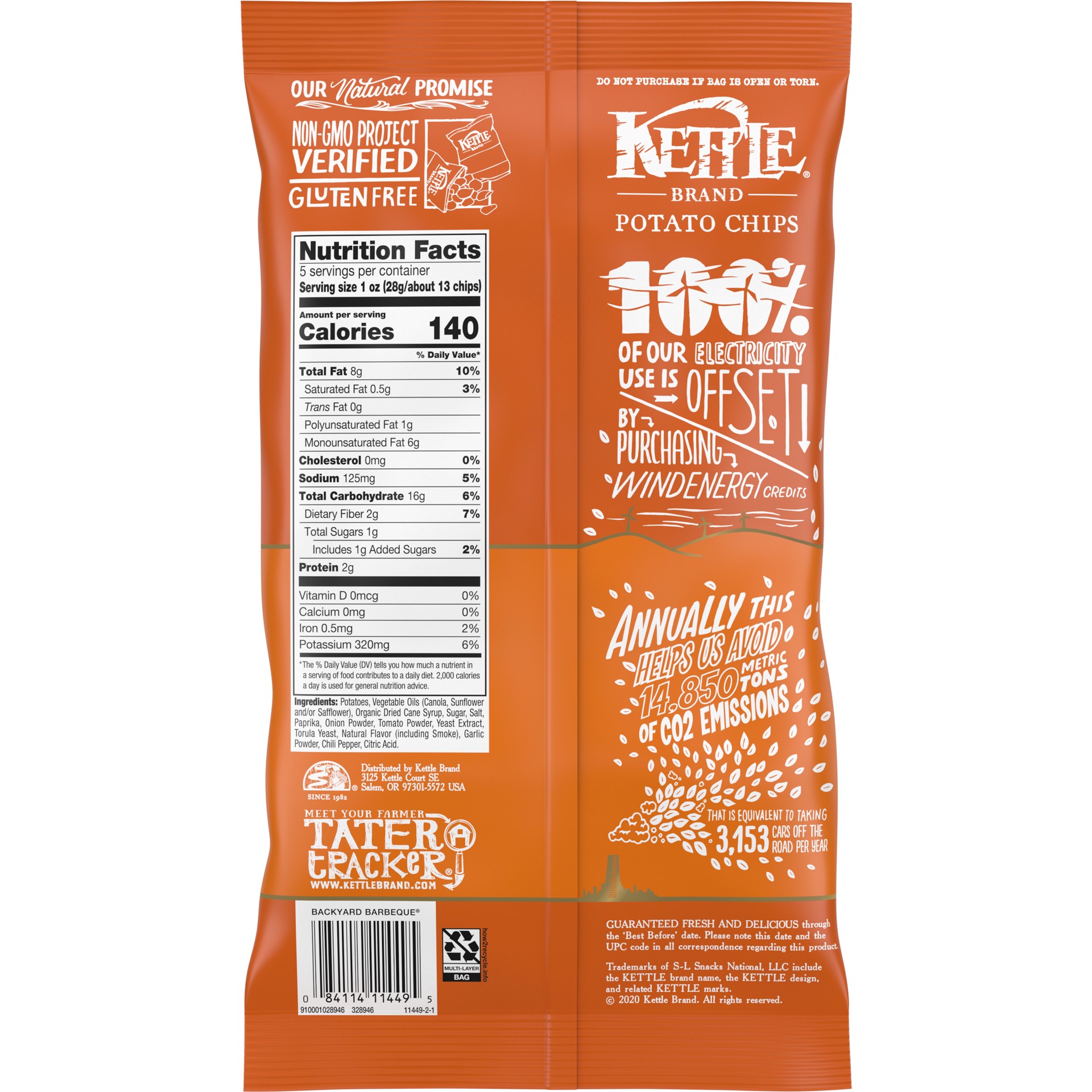 slide 3 of 5, Kettle Brand Potato Chips, Backyard Barbeque Kettle Chips, 5 Oz, 5 oz