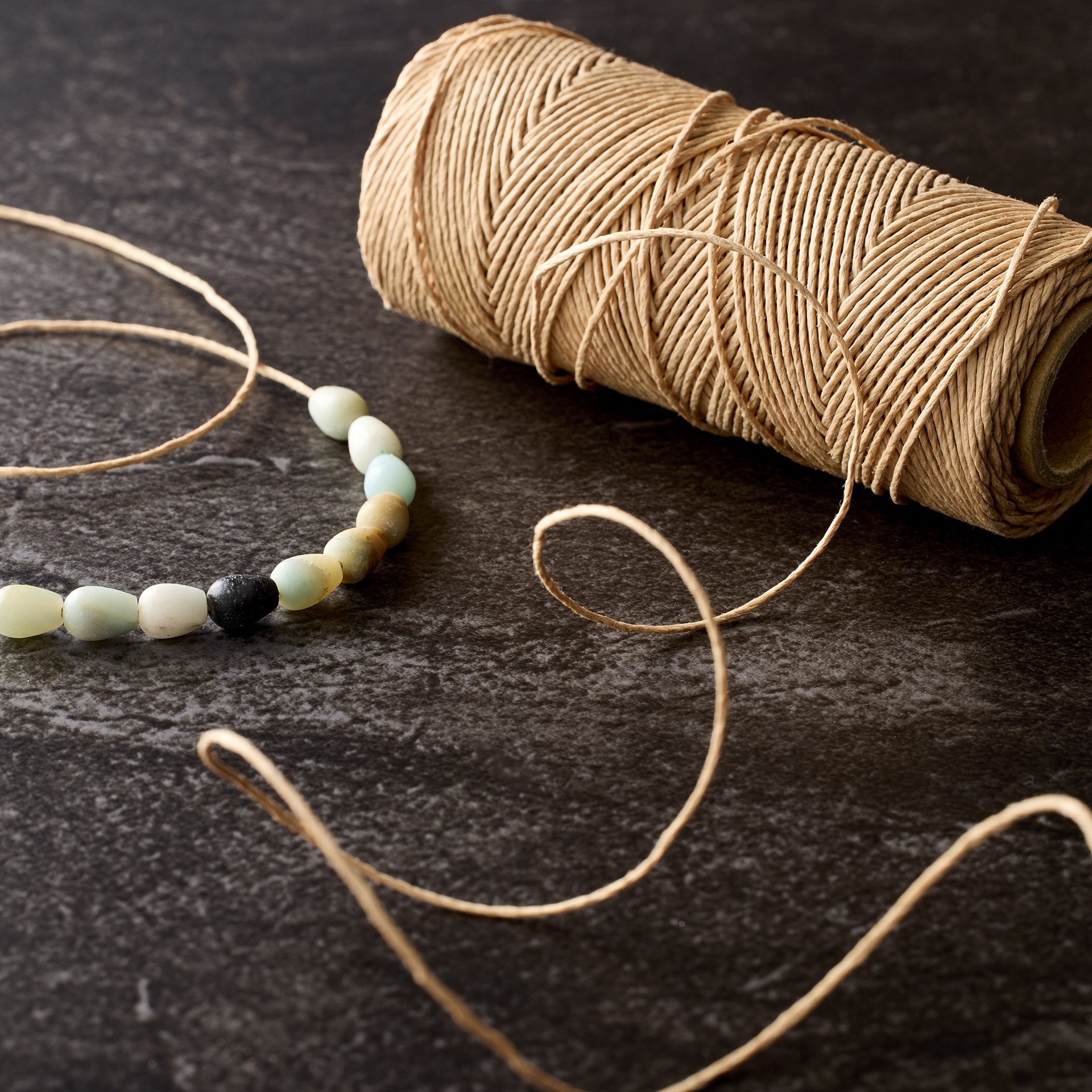 slide 3 of 3, 1mm Tan Hemp Cord, 200ft. By Bead Landing, 1mm