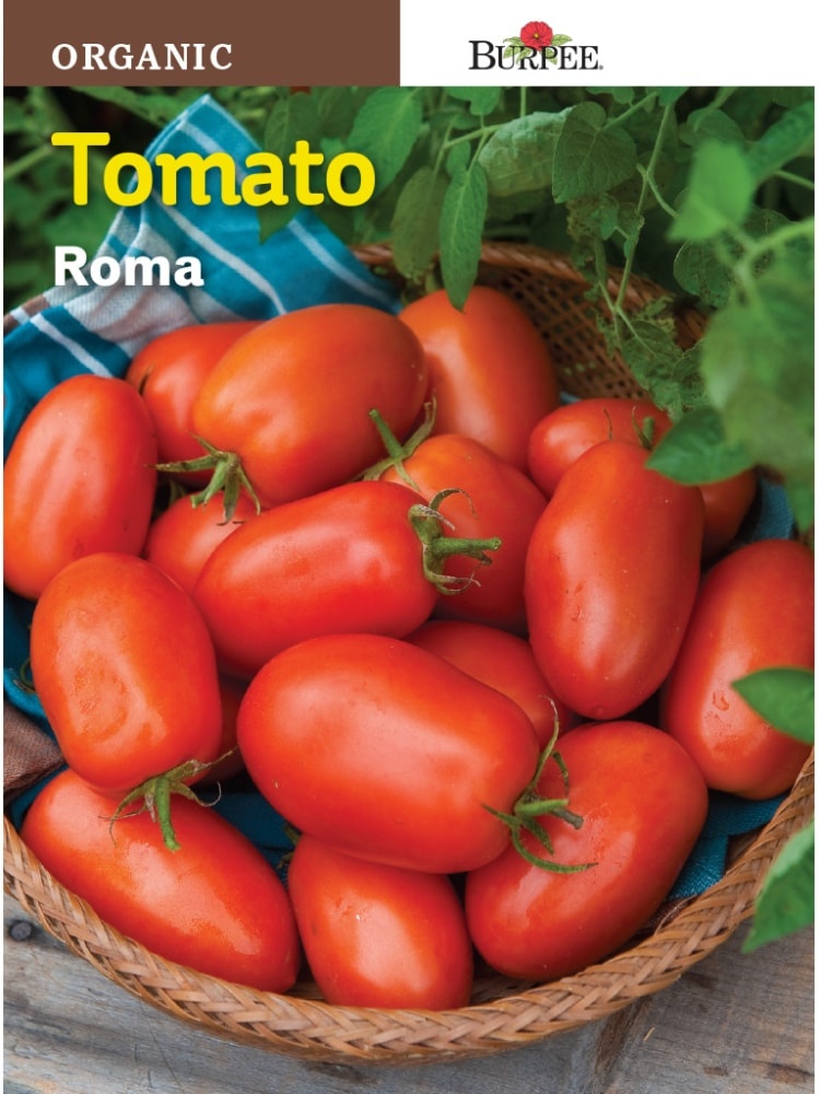 slide 1 of 1, Burpee Organic Roma Tomato Seeds, 500 mg