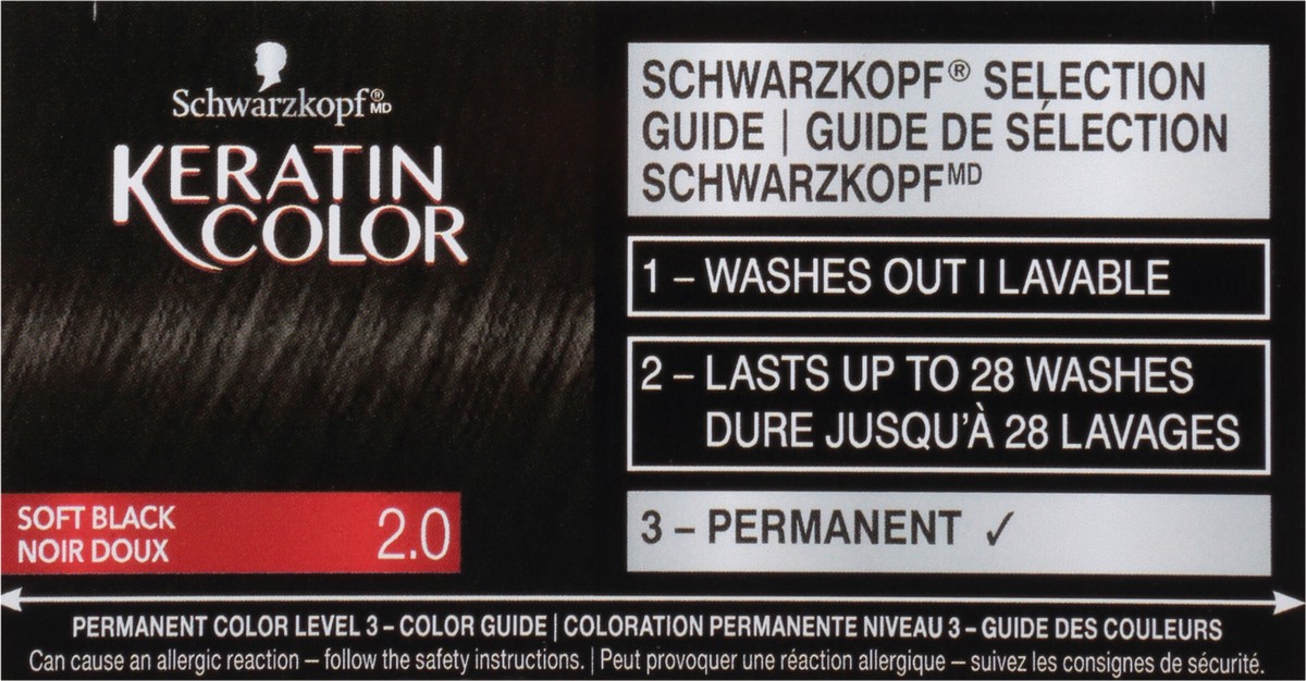 slide 2 of 7, Schwarzkopf Permanent Hair Color Cream, 2.0 Soft Black, 6.10 fl oz