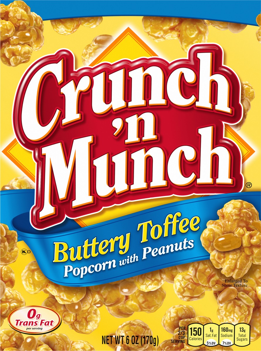 slide 9 of 9, Crunch 'n Munch Buttery Toffee Popcorn with Peanuts 6 oz, 6 oz