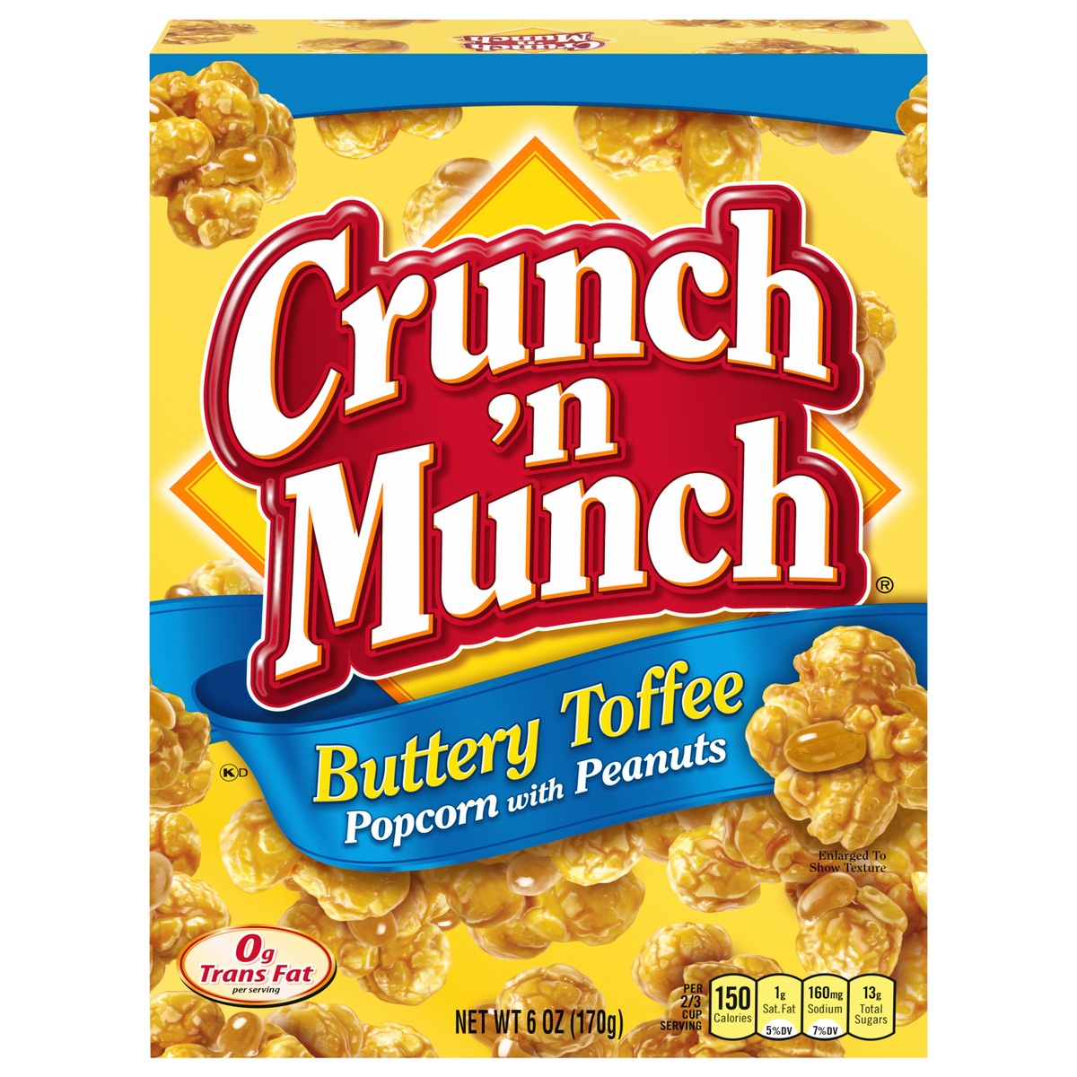 slide 1 of 1, Crunch 'n Munch Popcorn with Peanuts Buttery Toffee, 6 oz