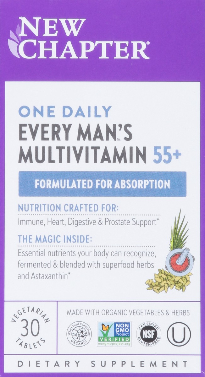 slide 7 of 9, New Chapter 55+ One Daily Every Man's Multivitamin 30 Tablets, 30 ct