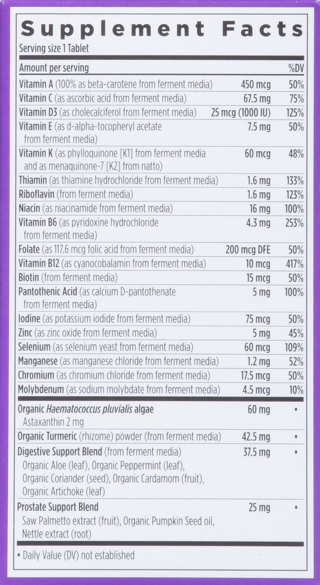 slide 6 of 9, New Chapter 55+ One Daily Every Man's Multivitamin 30 Tablets, 30 ct