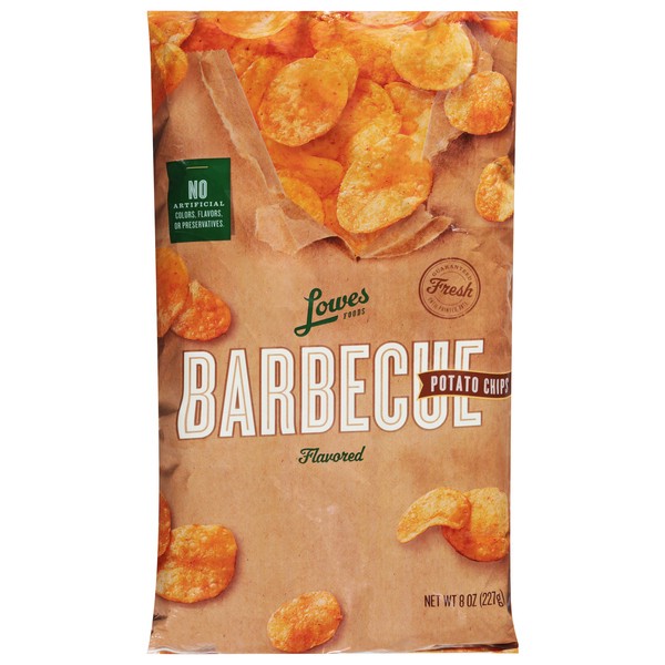 slide 1 of 1, Lowes Foods Barbecue Potato Chips, 8 oz