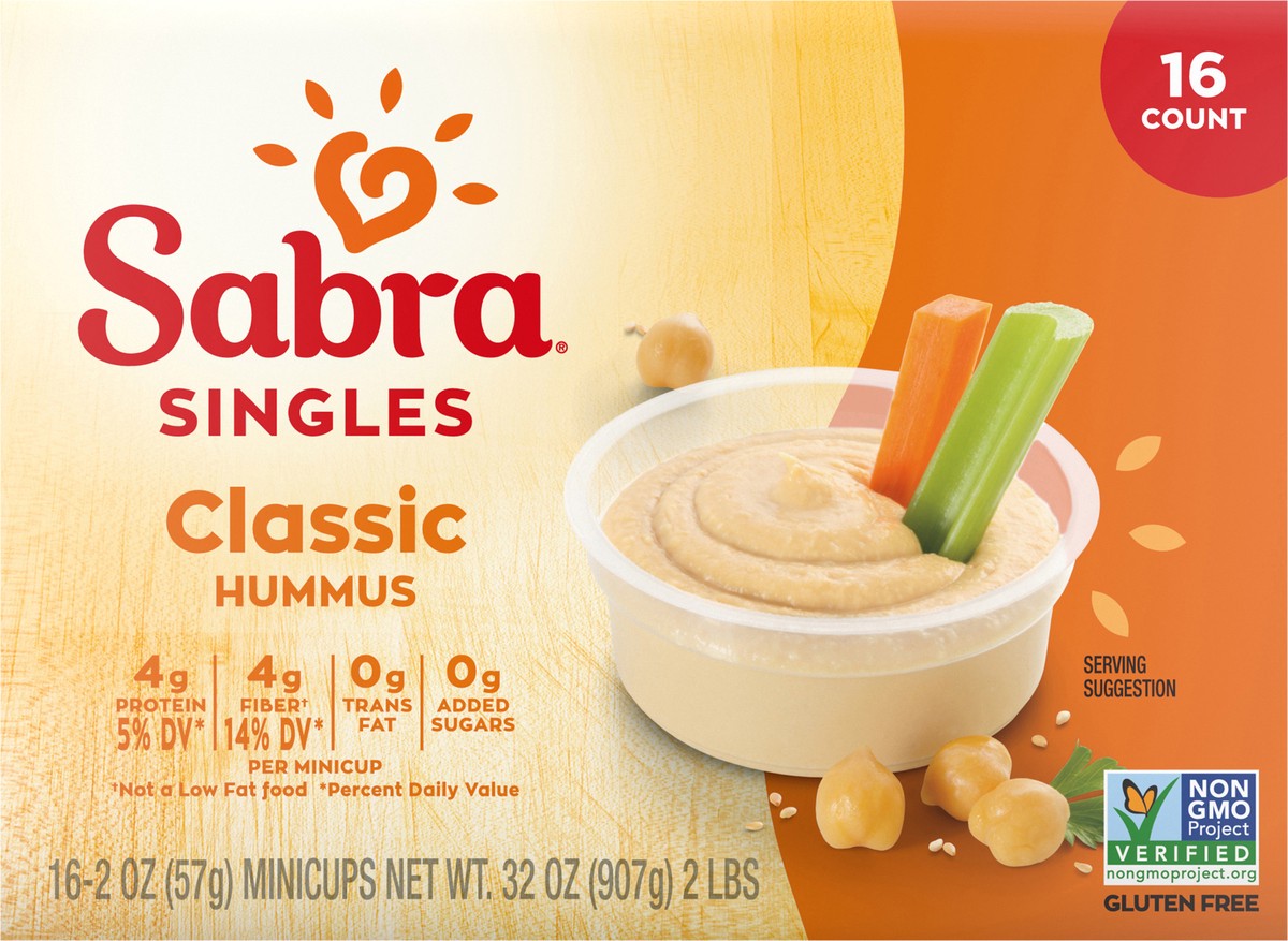 slide 8 of 12, Sabra Hummus Snack Pack, 16 / 2 Oz