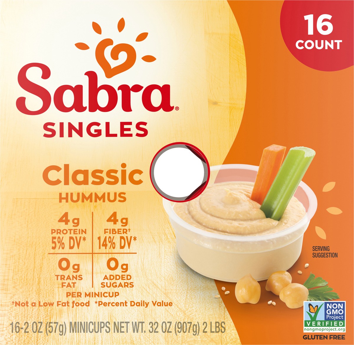 slide 5 of 12, Sabra Hummus Snack Pack, 16 / 2 Oz