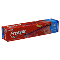 slide 3 of 17, Meijer Re-Closable Double Zipper Gallon Freezer Bags, 14 ct