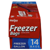 slide 14 of 17, Meijer Re-Closable Double Zipper Gallon Freezer Bags, 14 ct