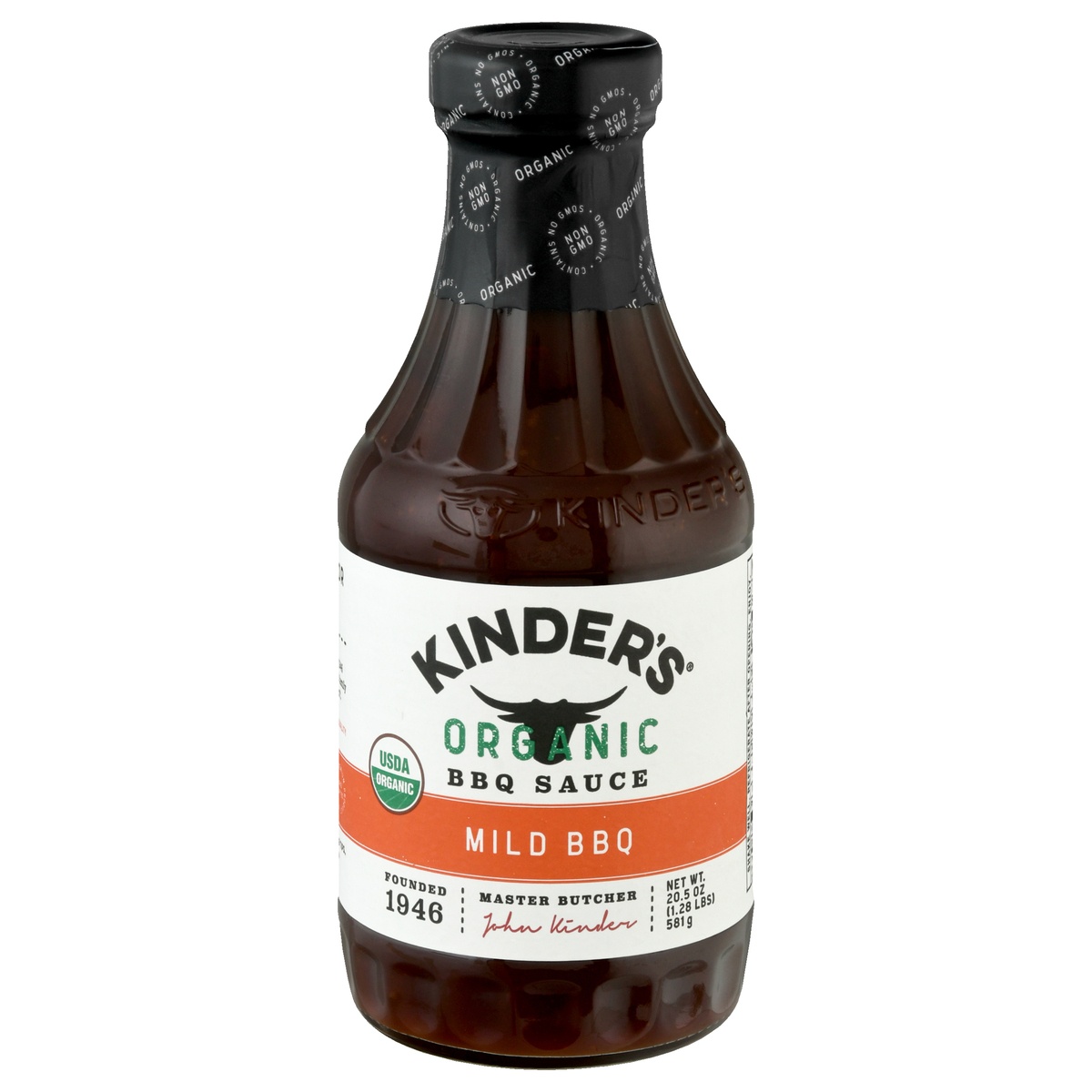 slide 1 of 1, Kinder's Organic Mild BBQ BBQ Sauce 20.5 oz, 20.5 oz