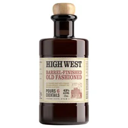 High West Old Fashioned Barrel-Finished Premixed Cocktail, 375ml Bottle, 86 Proof