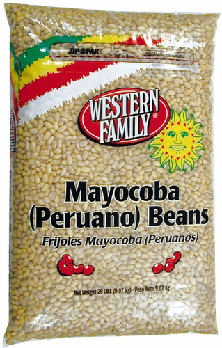 slide 1 of 1, Western Family Mayocoba Peruano Beans, 20 lb