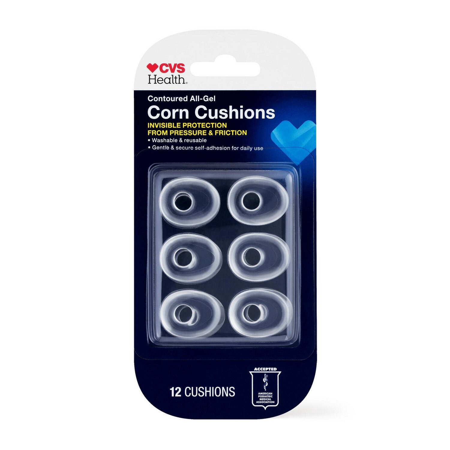 slide 1 of 3, Cvs All Gel Corn Cushion, 12 ct
