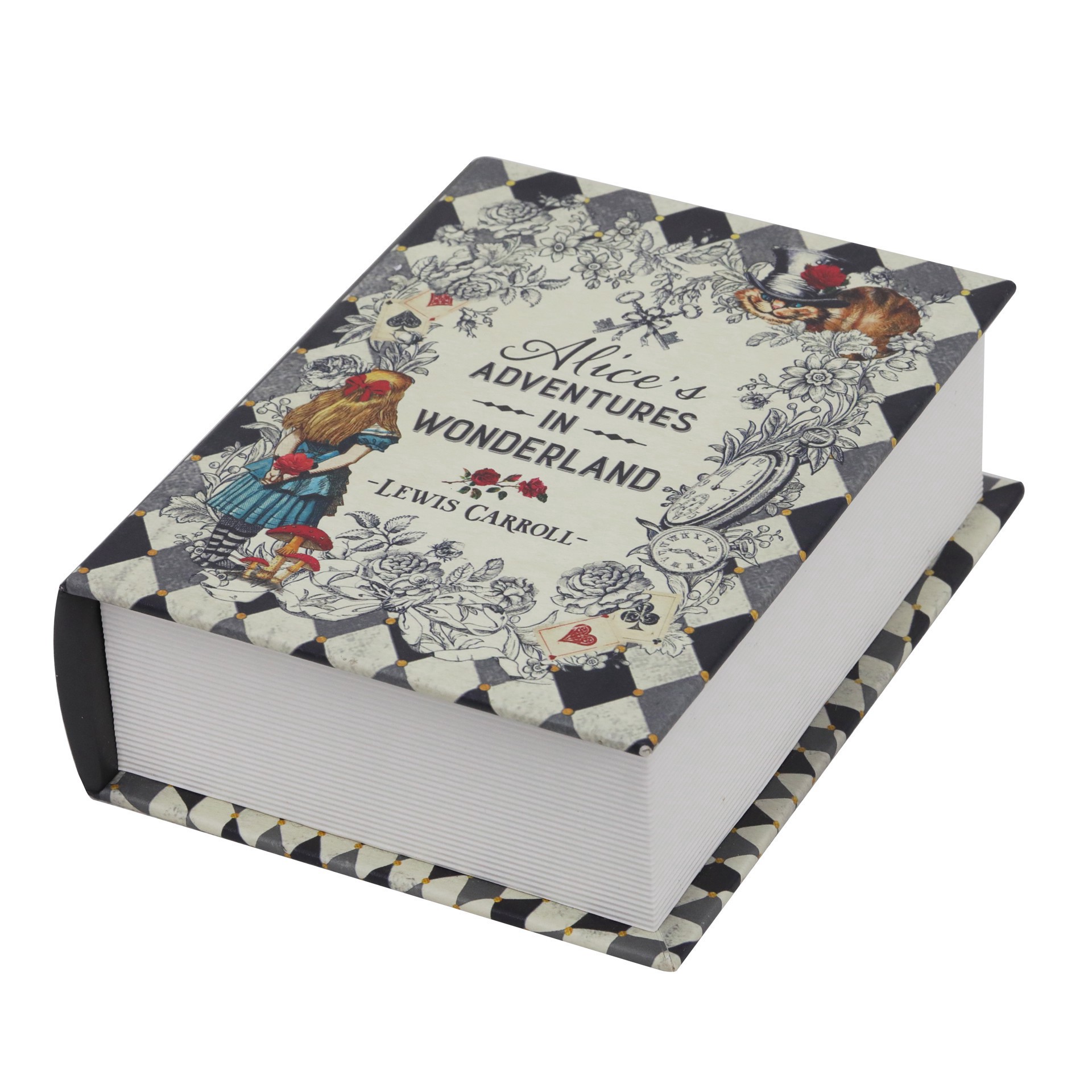 slide 3 of 4, 8.75" Alice's Adventures In Wonderland Faux Book Decor By Ashland, 8.75 in