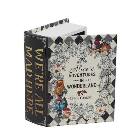 slide 1 of 4, 8.75" Alice's Adventures In Wonderland Faux Book Decor By Ashland, 8.75 in