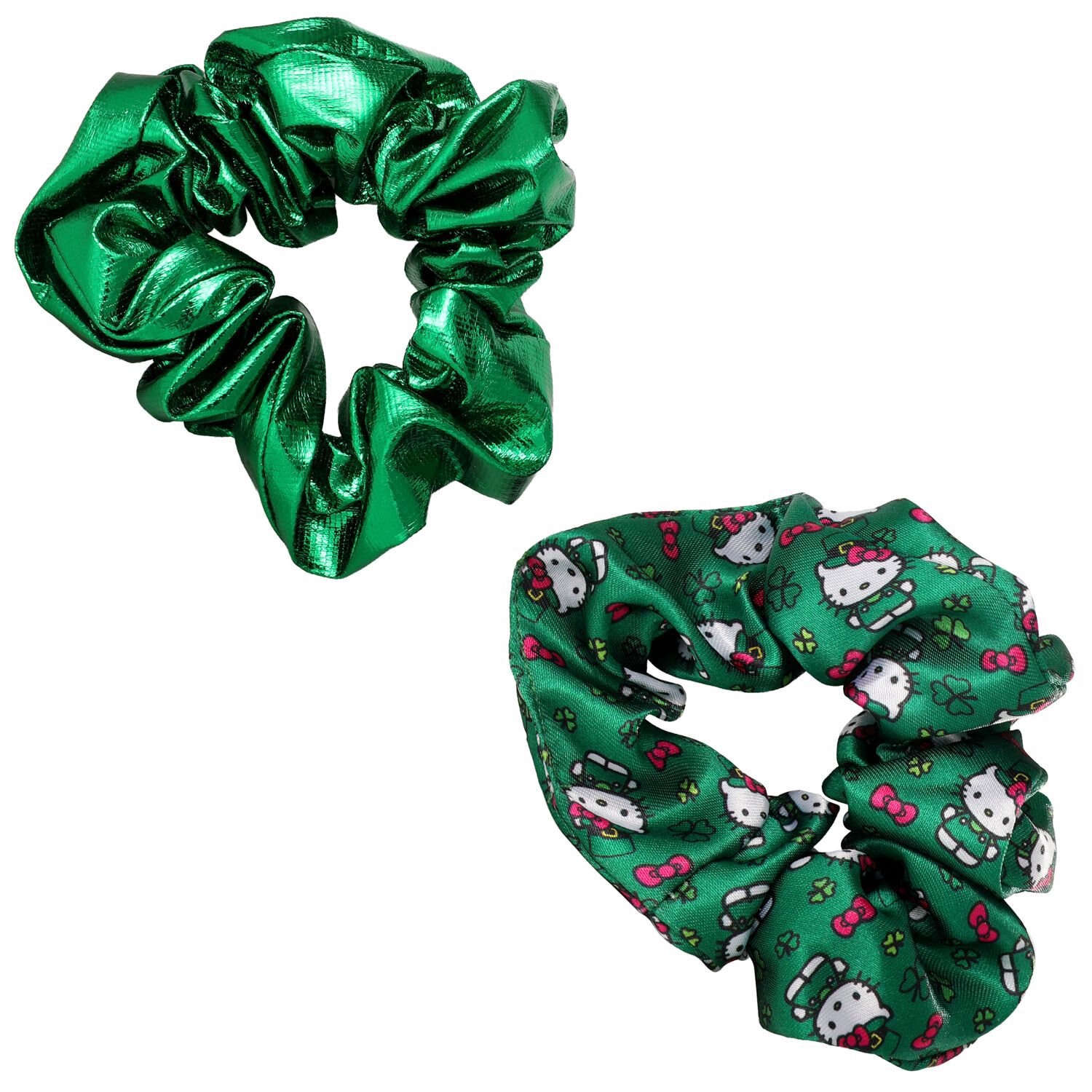slide 3 of 4, Hello Kitty St. Patrick's Day Scrunchie Set, Green, 2 Ct, 1 ct
