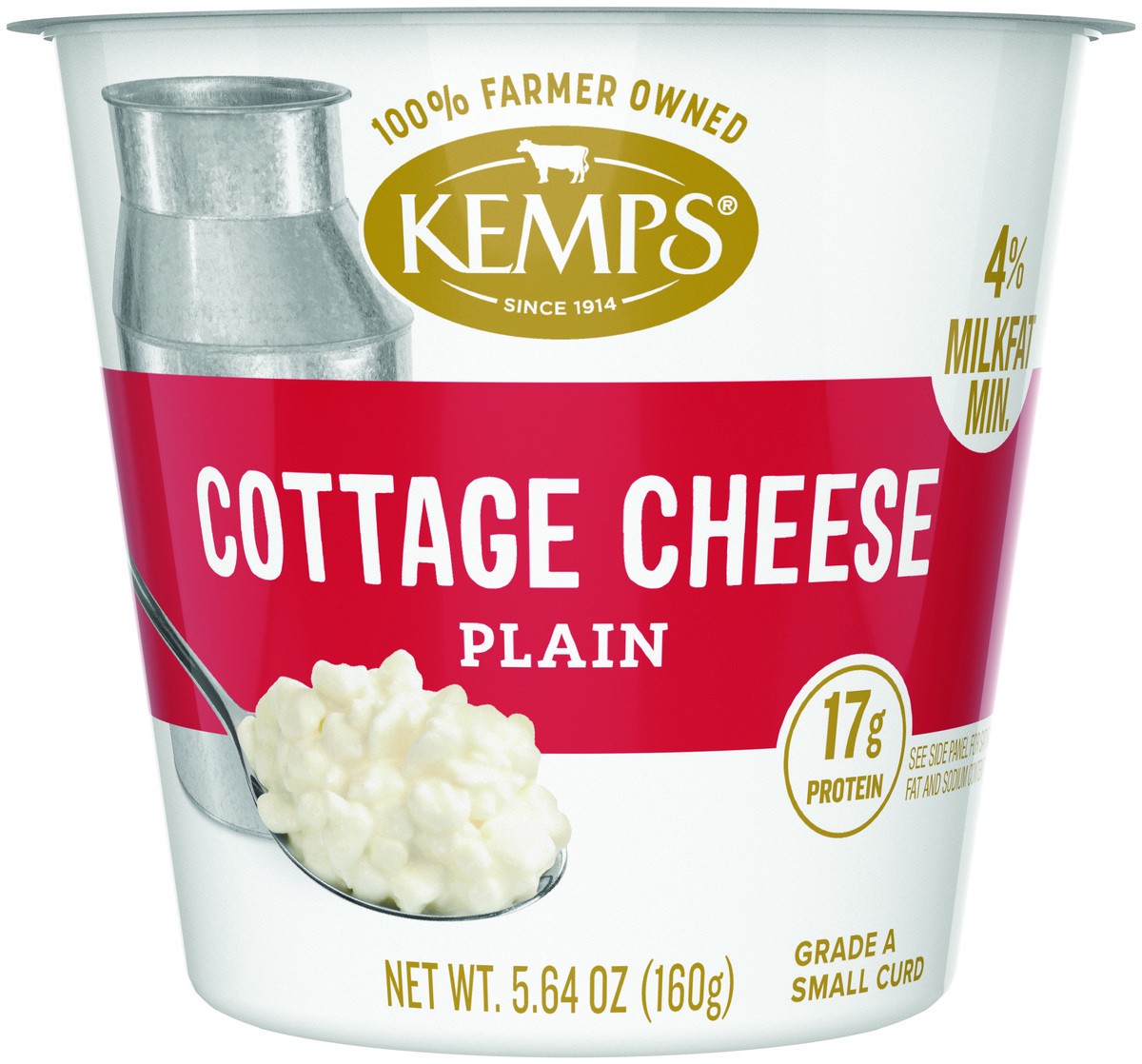slide 6 of 14, Kemps Cottage Singles Plain 4% 5.64 oz, 5.64 oz