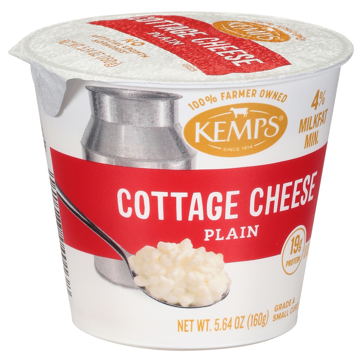 slide 4 of 14, Kemps Cottage Singles Plain 4% 5.64 oz, 5.64 oz