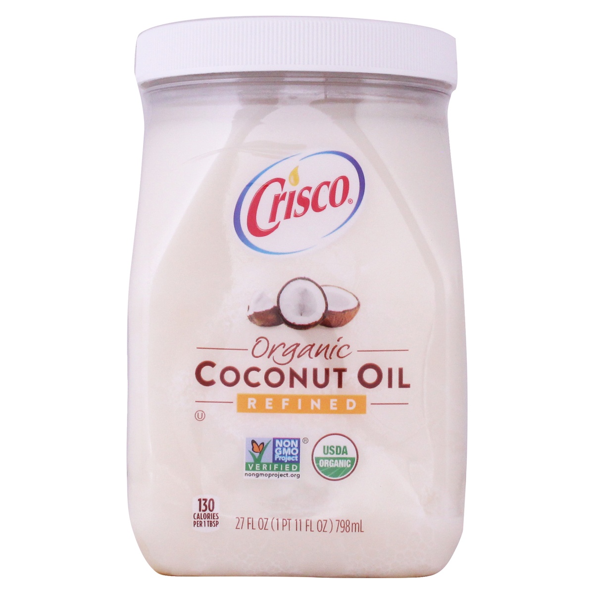 slide 1 of 1, Crisco Organic Refined Coconut Oil, 27 fl oz