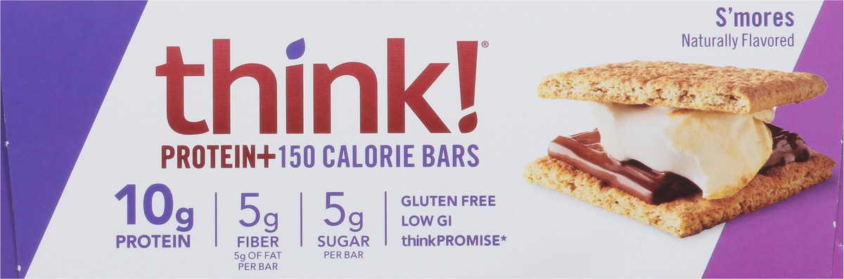 slide 8 of 9, thinkThin Think! S'Mores Protein Bars, 10 ct; 1.41 oz