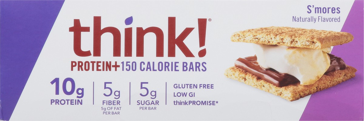 slide 7 of 9, thinkThin Think! S'Mores Protein Bars, 10 ct; 1.41 oz