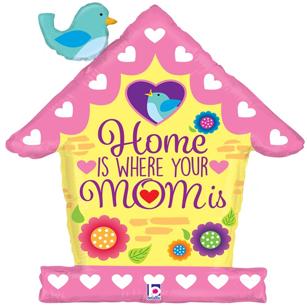 slide 1 of 1, Betallic Home Is Where Your Mom Is Foil Balloon, 1 ct